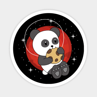 Space Panda Red Magnet